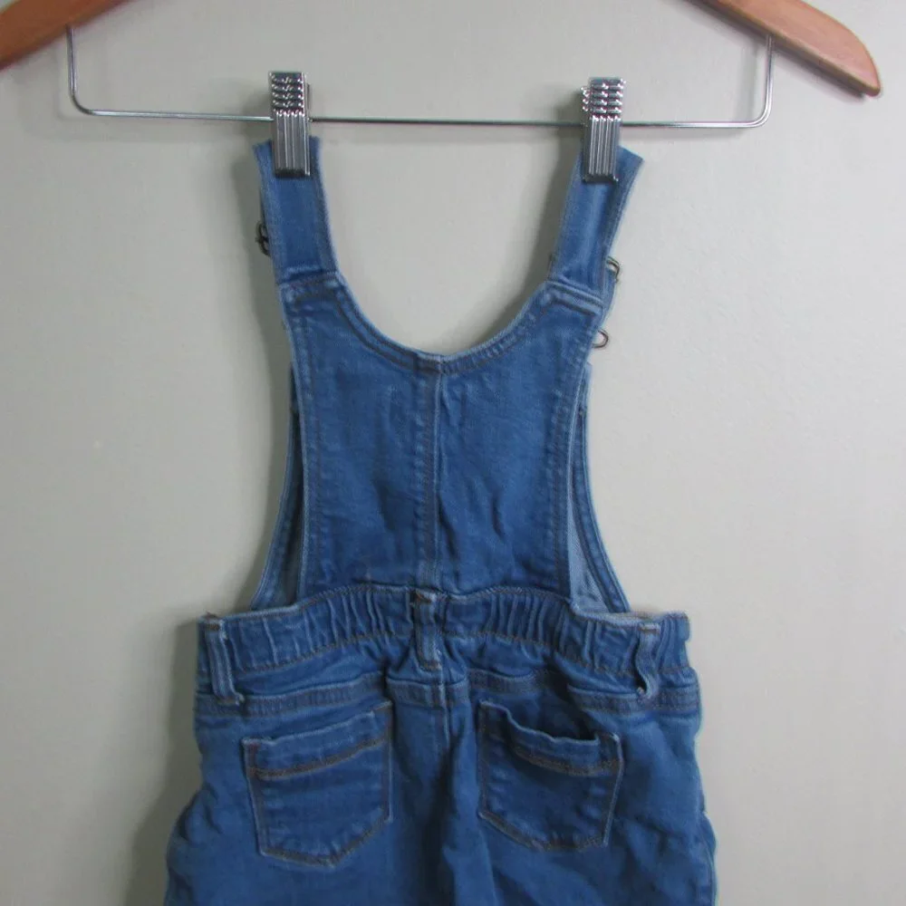 Old Navy Overall Dress Girls 4T Blue Denim Raw Hem